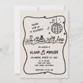 Squiggle hand-getrokken moderne Doodle unieke brui Kaart (Voorkant)