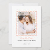 Squiggle Lijst Foto Sla de datum Kaart (Voorkant)