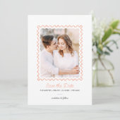 Squiggle Lijst Foto Sla de datum Kaart (Staand voorkant)