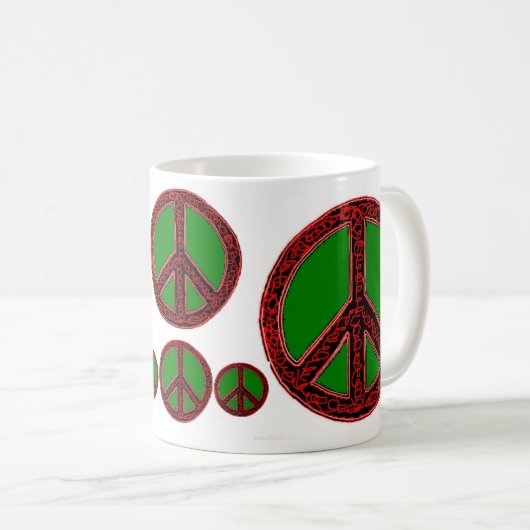 Squiggle Peace Koffiemok (Voorkant rechts)