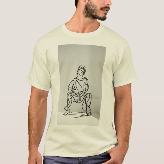 Squiggle zittende figuur T-shirt (Voorkant)