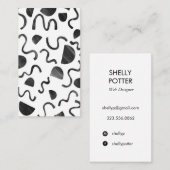 Squiggles + Shapes Bold Chic Minimum Unieke Visitekaartje (Voorkant / Achterkant)
