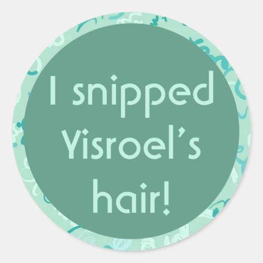 Squiggles upsherin sticker (Voorkant)