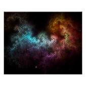 Squiggley Nebula Star Dust Cloud CRQENH Perfect Poster (Voorkant)