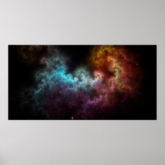 Squiggley Nebula Star Dust Cloud CRQENH Poster (Voorkant)