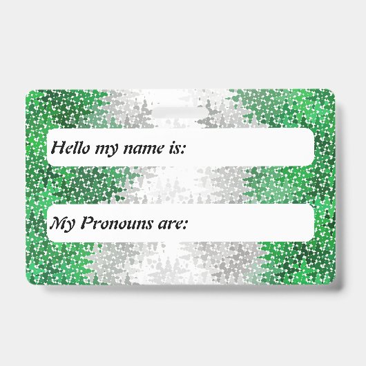 Squiggly Boho Grayromantic Pride Flag Badge (Voorzijde)