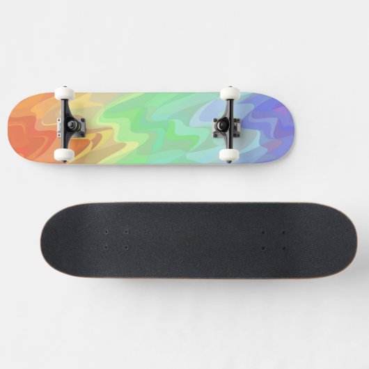 Squiggly Gradient Persoonlijk Skateboard (Horizontaal)