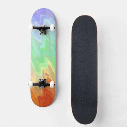 Squiggly Gradient Persoonlijk Skateboard (Voorkant)