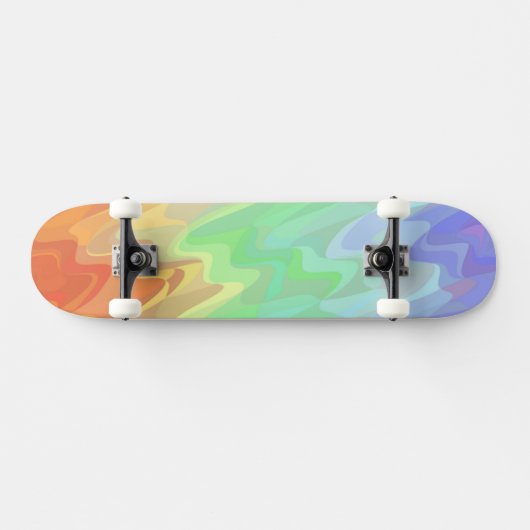 Squiggly Gradient Persoonlijk Skateboard (Horizontaal)