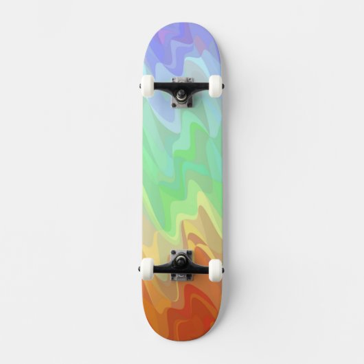 Squiggly Gradient Persoonlijk Skateboard (Voorkant)