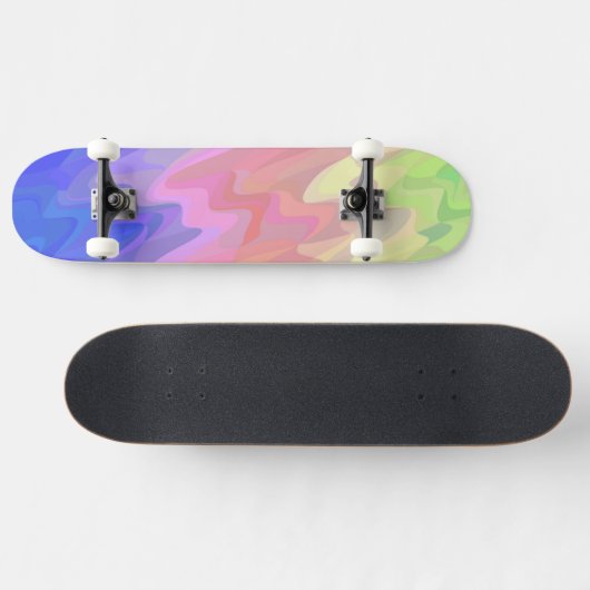 Squiggly Gradient Persoonlijk Skateboard (Horizontaal)