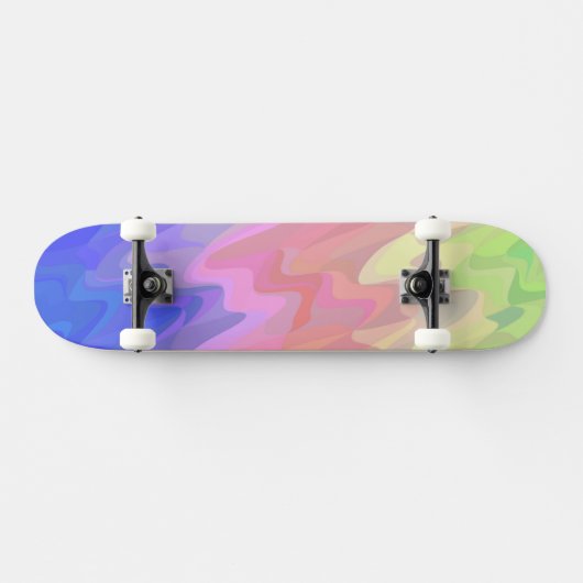 Squiggly Gradient Persoonlijk Skateboard (Horizontaal)