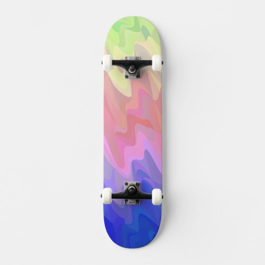 Squiggly Gradient Persoonlijk Skateboard (Voorkant)