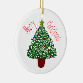 Squiggly kerstboomversiering keramisch ornament (Rechts)