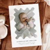 Squiggly Lijst Geboorteaankondiging Foto Aankondiging