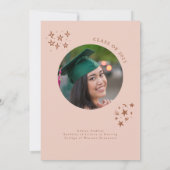 Squiggly Line Terracotta Graduation Party Kaart (Achterkant)