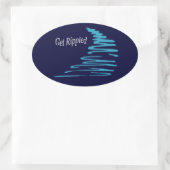 Squiggly Lines_Get Rippled_Aqua Ovale Sticker (Tas)