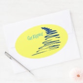 Squiggly Lines_Get Rippled Ovale Sticker (Envelop)