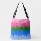 Squiggly Trippy Abstracte Omniromantische Pride Fl Crossbody Tas (Voorkant)