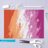 Squiggly Trippy Groovy Abstracte Lesbische Pride V Tissuepapier (Craft)