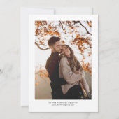 Squiggly Wavy Lijst bruiloft zwart en wit Save The Date (Achterkant)