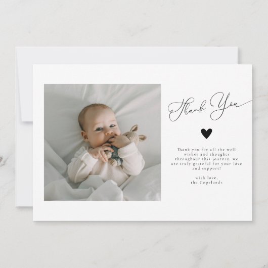 Squiggly Wavy Lijst Geboorteaankondiging Foto Aankondiging (Achterkant)