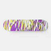 Squiggly Yellow en Paars Combo Persoonlijk Skateboard (Horizontaal)