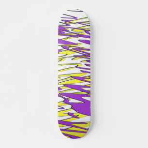 Squiggly Yellow en Paars Combo Persoonlijk Skateboard