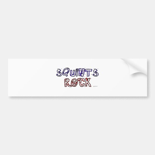 Squints Rock! Bumpersticker (Voorkant)