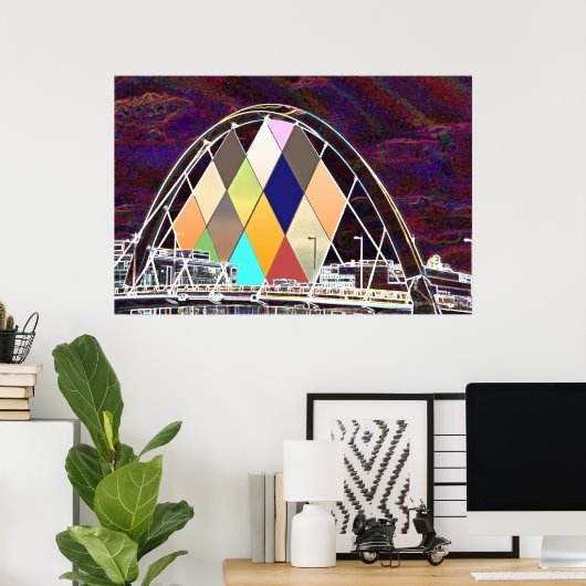 Squinty Bridge Poster afdrukken (Thuiskantoor)