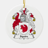 Squire Family Crest Keramisch Ornament (Voorkant)