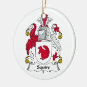 Squire Family Crest Keramisch Ornament (Links)