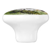 Squirel weg voor een regenachtige dag. . . keramische knop (Zijkant)