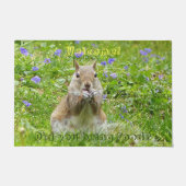 Squirrel Amongst Wild Violets  Deurmat (Voorkant)