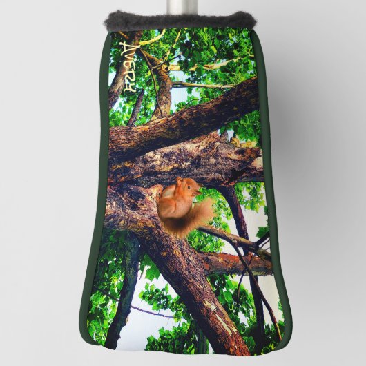 Squirrel Animal - w/ initials or Add Name Golfheadcover (Draai 90)