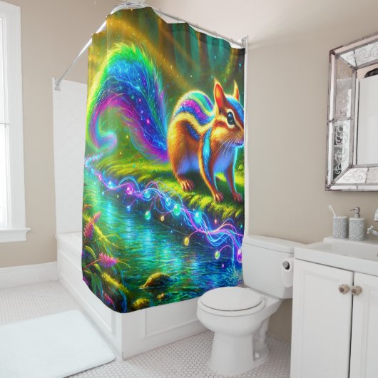 Squirrel Art Douchegordijn (In situ)