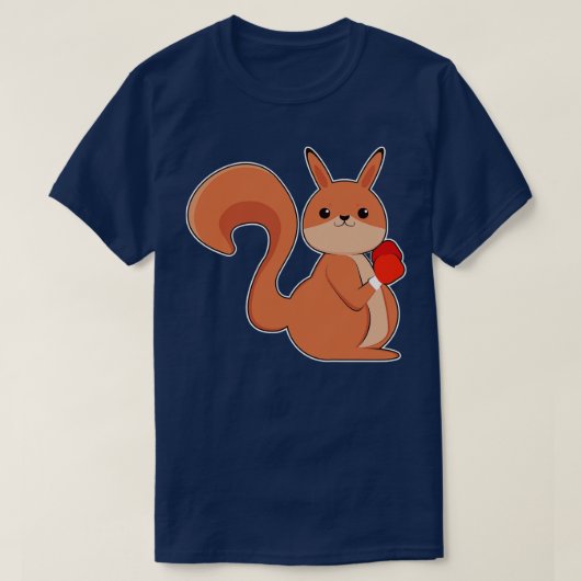 Squirrel as Boxer with Boxing gloves T-shirt (Design voorkant)