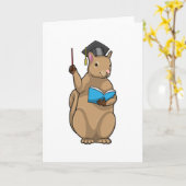 Squirrel as Teacher with Book Kaart (Gele Bloem)