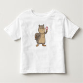 Squirrel at Poker with Poker chips Kinder Shirts (Voorkant)