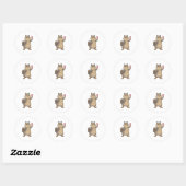 Squirrel at Poker with Poker chips Ronde Sticker (Vel)