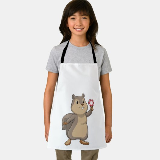 Squirrel at Poker with Poker chips Schort (Insitu)