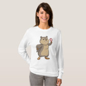 Squirrel at Poker with Poker chips T-shirt (Voorkant volledig)