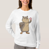 Squirrel at Poker with Poker chips T-shirt (Voorkant)