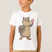 Squirrel at Poker with Poker chips T-shirt (Voorkant)