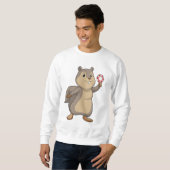 Squirrel at Poker with Poker chips Trui (Voorkant volledig)