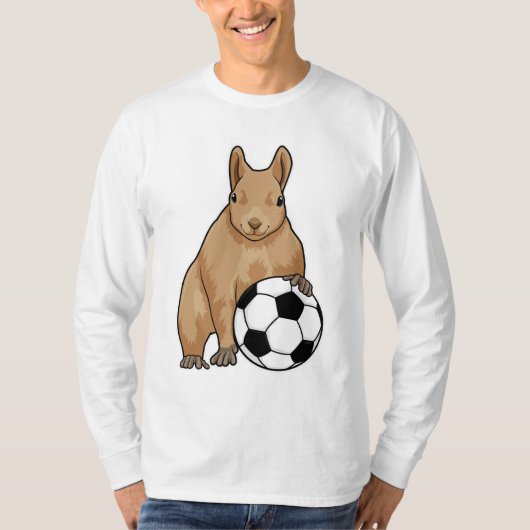 Squirrel at Soccer Sports T-shirt (Voorkant)