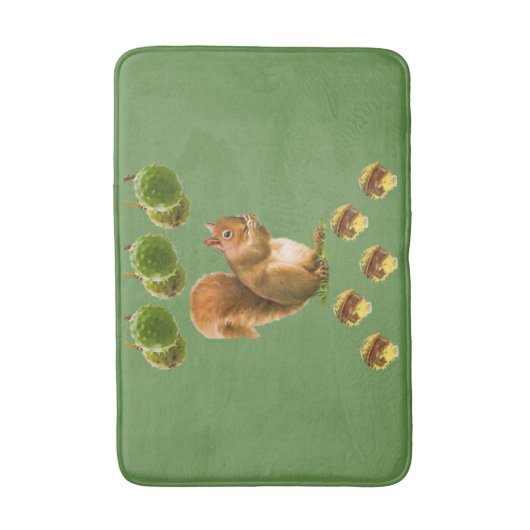 Squirrel Bathroom Bathmat Badmat (Voorkant Verticaal)
