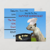 Squirrel BBQ-uitnodigingen Kaart (Voorkant / Achterkant)