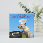 Squirrel BBQ-uitnodigingen Kaart (Staand voorkant)