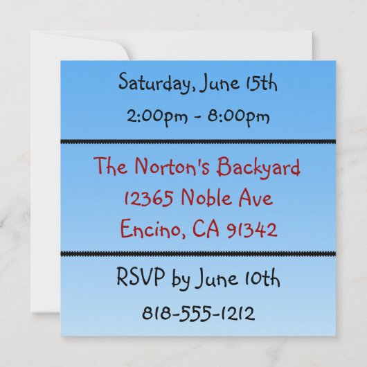 Squirrel BBQ-uitnodigingen Kaart (Achterkant)